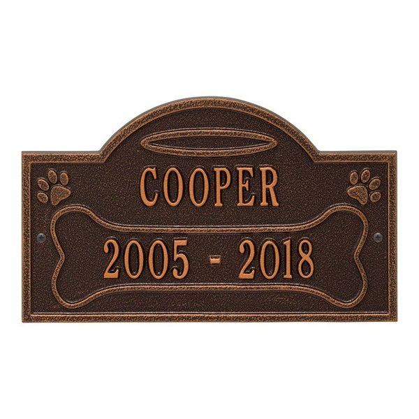 Bone and Halo Pet Copper Wall Plaque